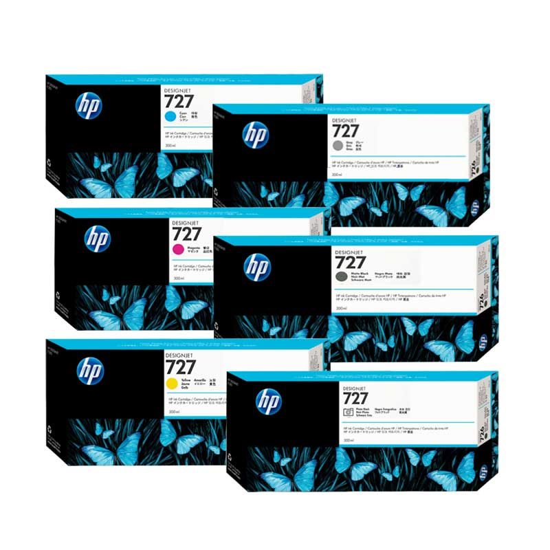 惠普HP T920/T930/T1500/T1530/T2530繪圖儀墨盒727號300ML